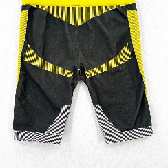 ADIDAS BY STELLA MCCARTNEY Cycling Shorts Large Yellow Logo Waist Seamless Bike - Picture 9 of 15